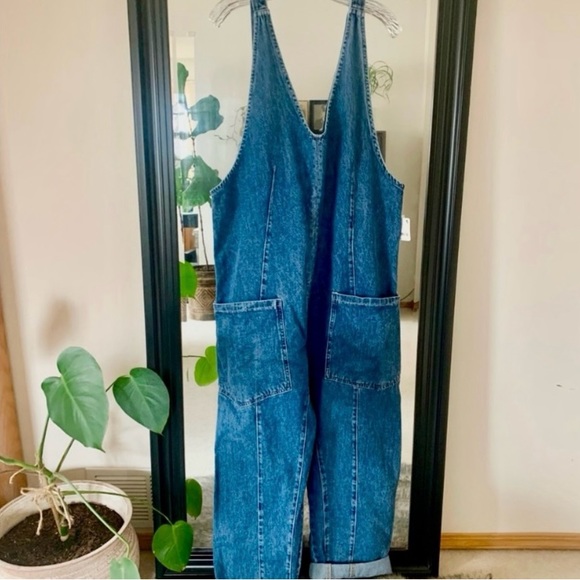 FREE PEOPLE High Roller Denim Jumpsuit Overalls - Picture 9 of 14